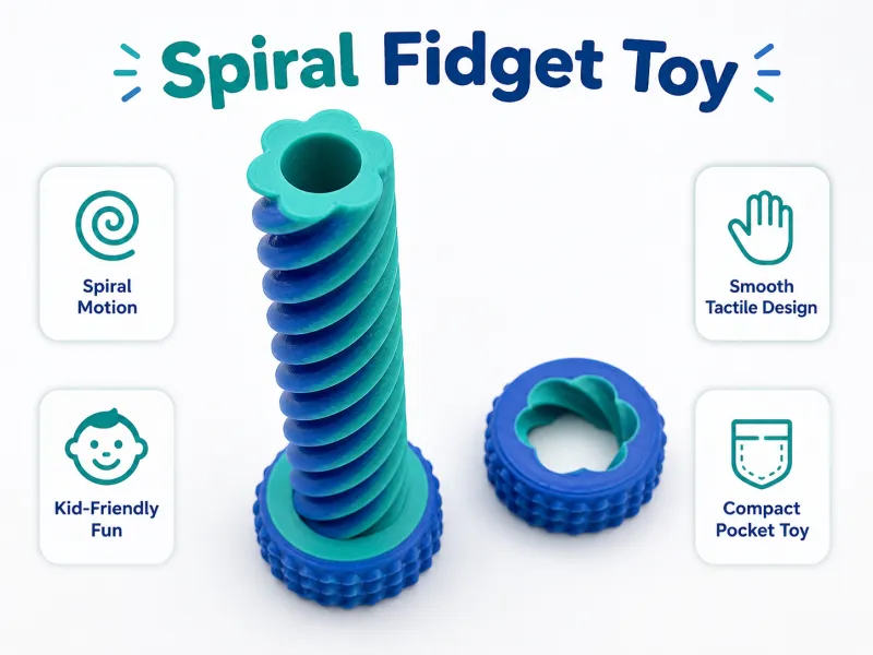 (O MELHOR) Brinquedo Fidget de Porca Giratória e Deslizante para todas as idades.