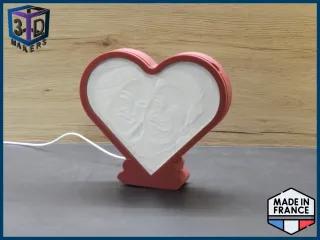 ❤️ Heart-Shaped Lithophane Light Frame