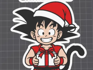 Goku Boy Xmas corner door