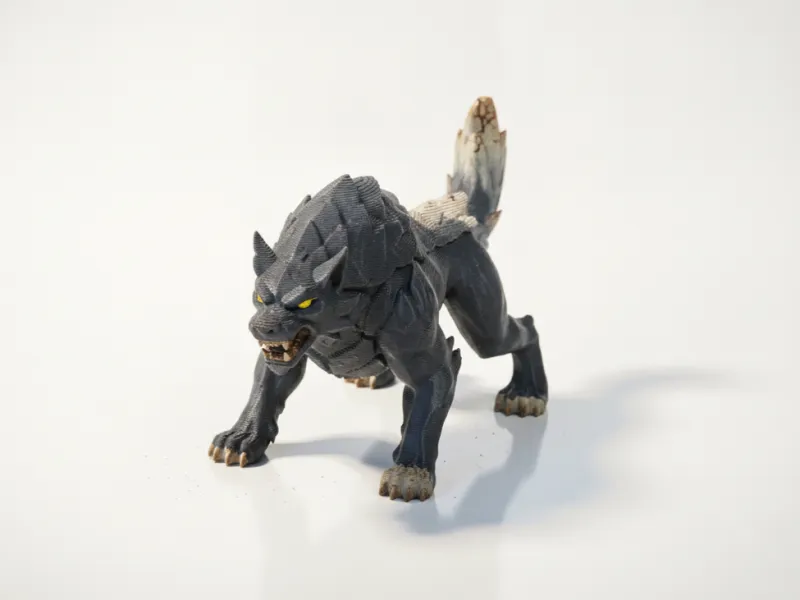 Statuetta 3D Stampabile di Segugio Mostruoso, Creatura Fantasy