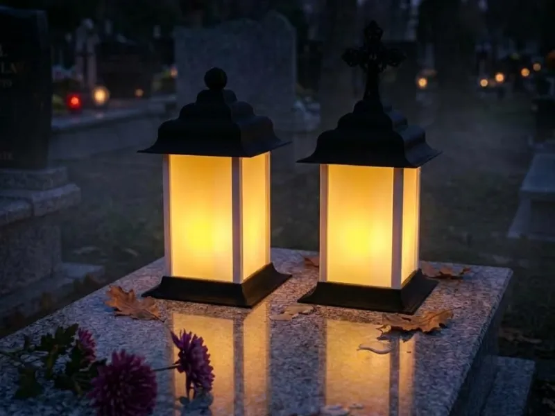Memorial candle led, lantern - Znicz nagrobny, lampion led