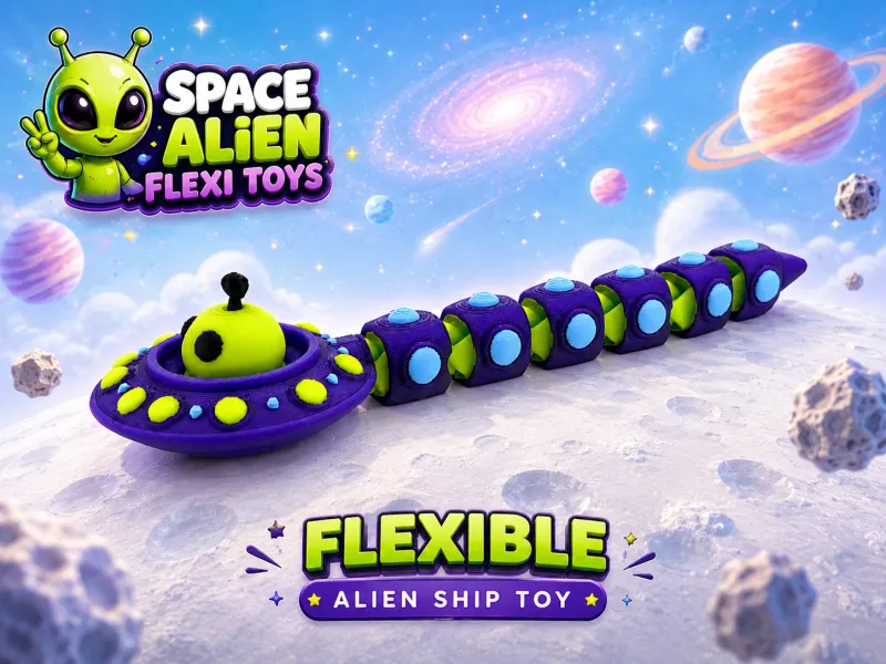 Alien ship flexi fidget toy