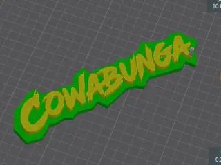 TMNT Cowabunga stand logo decor