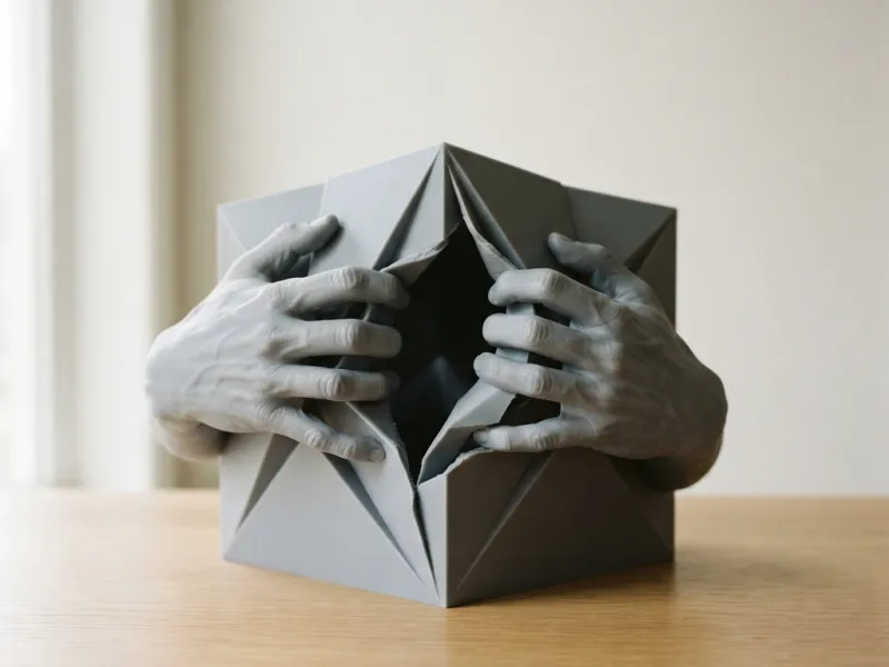 Hands Pulling Space