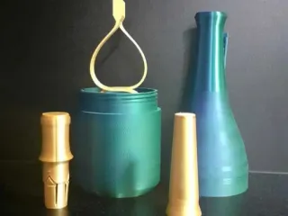 New Years Champagne bottle with shootable cork