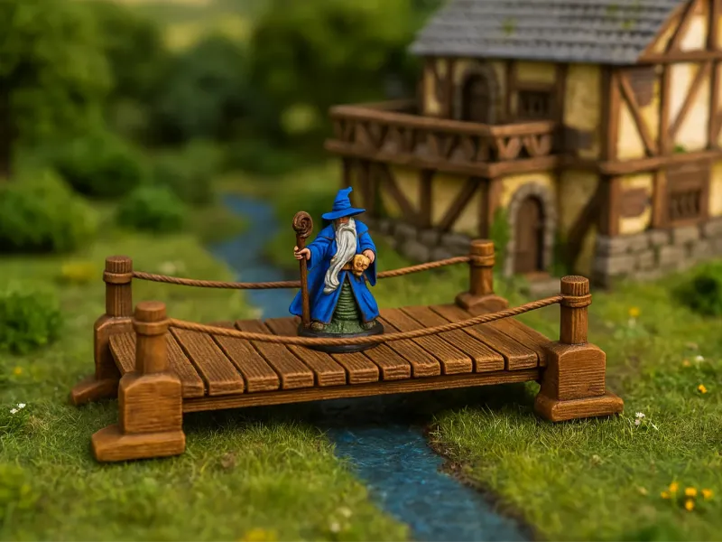 Wooden Suspension Bridge - DND terrain
