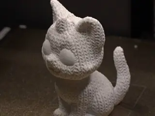 Cute knitted cat