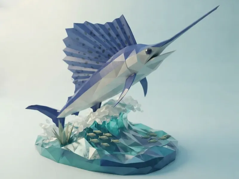 Low Poly Sailfish