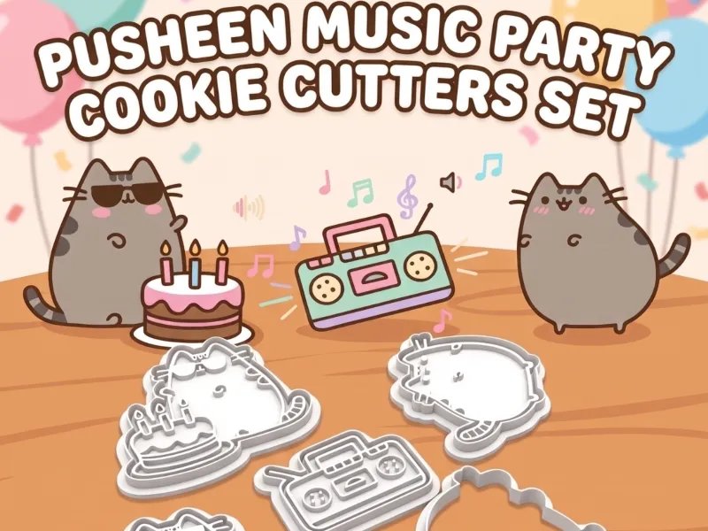 Pusheen Music Party Cookie Cutters Set