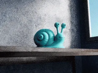 Cute Snail Smiling - Adorable Slow-Paced Friend