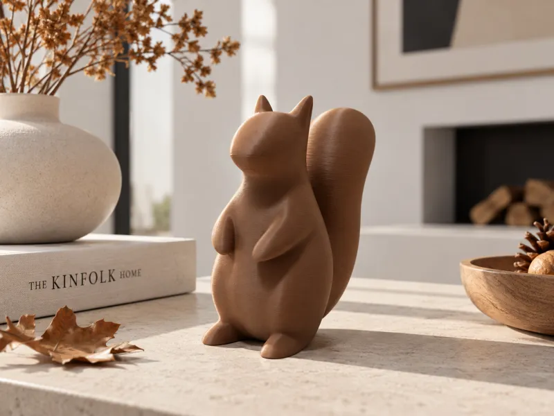 Minimalist Squirrel – Scandinavian Autumn Decor