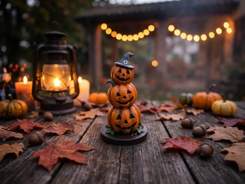 Scultura di Zucche Sovrapposte (Halloween)