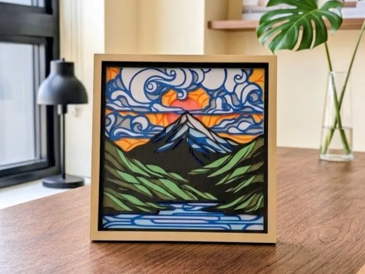"Alpenglow Layer Art" - A No-AMS, No-Glue Modular 3D Lightbo