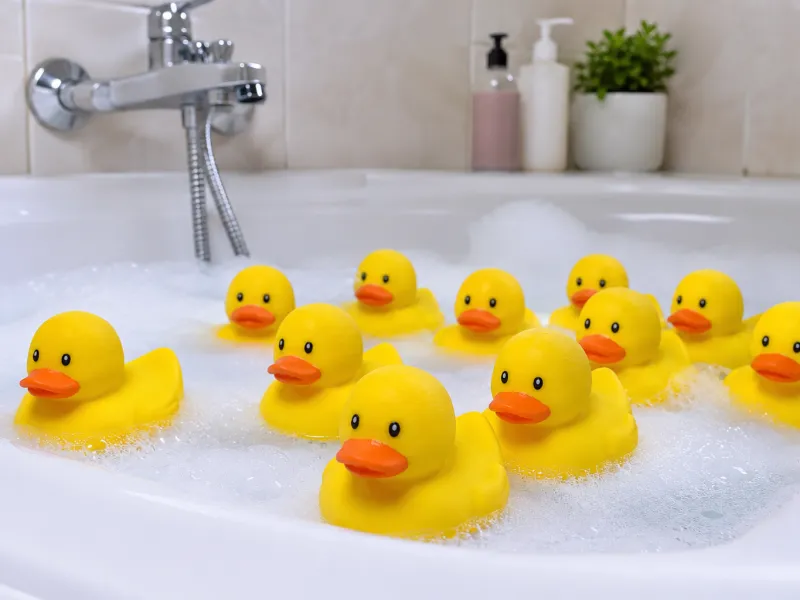 Bathroom toy rubber ducky