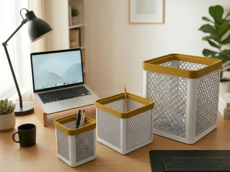 Modular Geometric Office Bins – Customizable SVG Side Panels