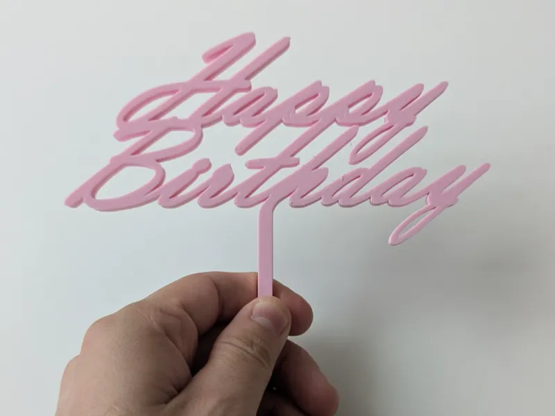 Happy Birthday Cake Topper & Sign