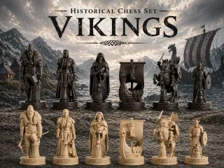AJEDREZ HISTÓRICO IMANTADO  VIKINGOS – HARALD HARDRADA
