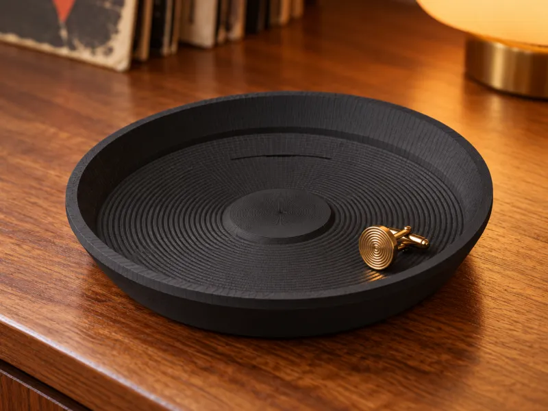 GROOVEKEEP — Retro dish with vinyl grooves