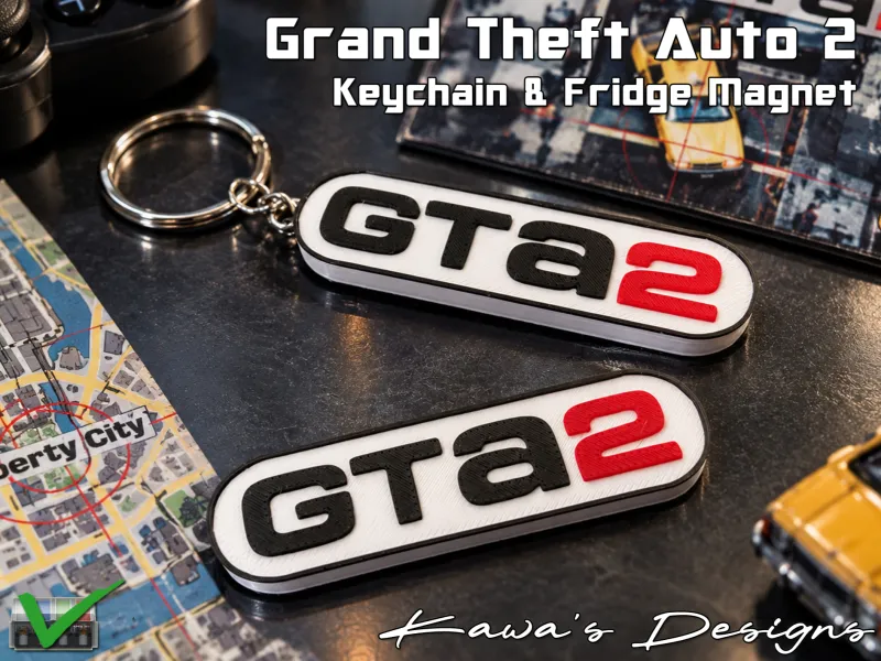 GTA 2 Keychain & Fridge Magnet
