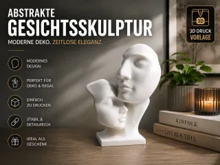 🗿 Abstrakte Gesichtsskulptur – Moderne Dekofigur