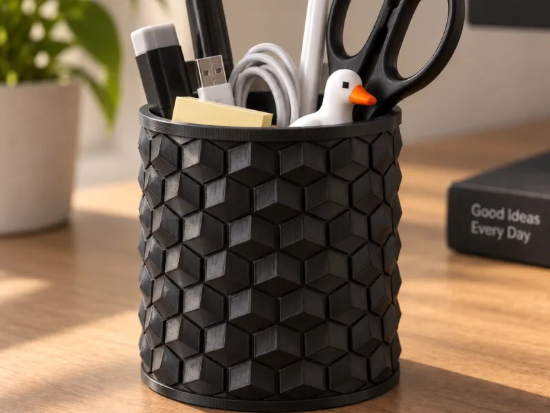 GeoCube | Modern Geometric Desk Organizer