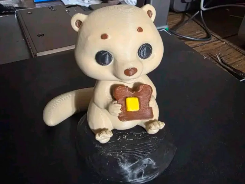 Otter Eating Toast