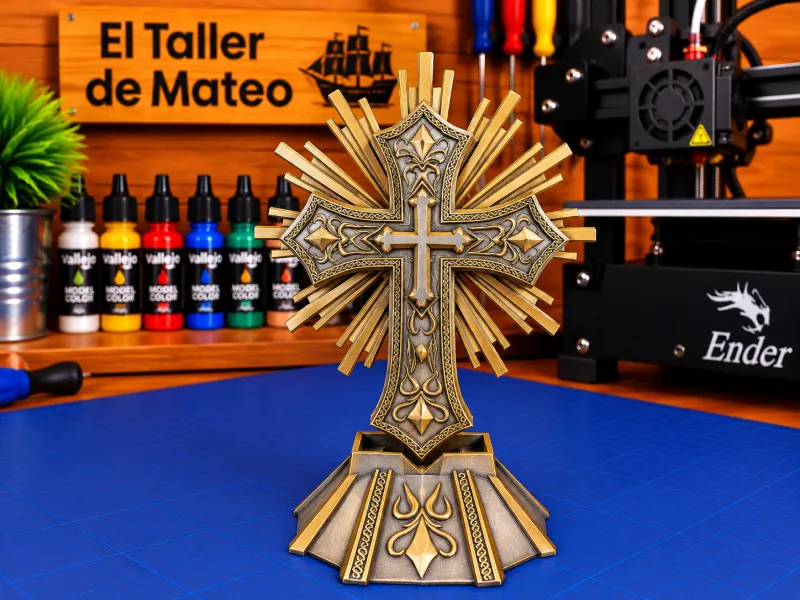 Cruz Sagrada con Halo – El Taller de Mateo