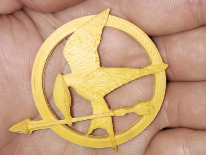 Broche/collier Geai moqueur (plus facile à imprimer)