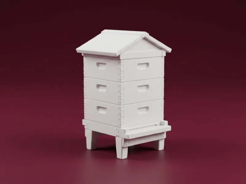Modelo 3D de Colmeia – Escala 1:12