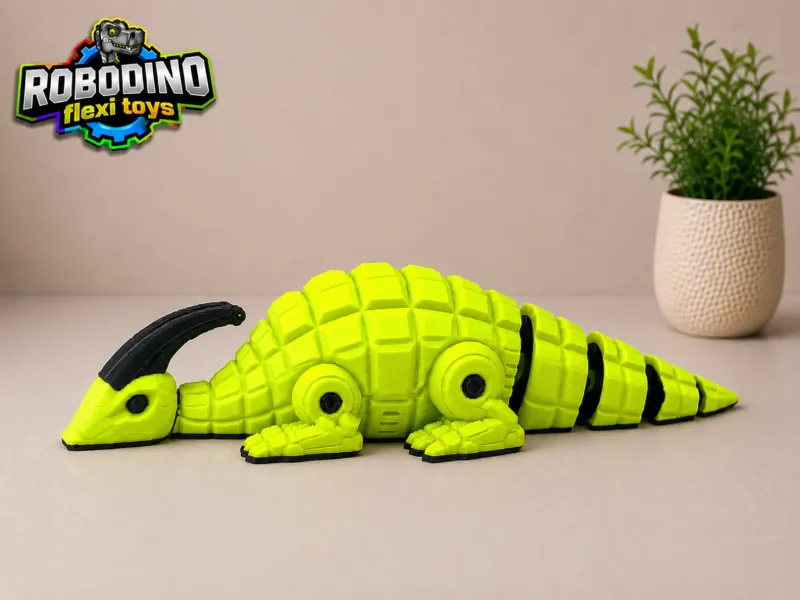 Articulated flexi toy - Robot dinosaur set - Parasaurolophus