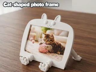 Cat-shaped photo frame - Multicolor - Legs Flexi