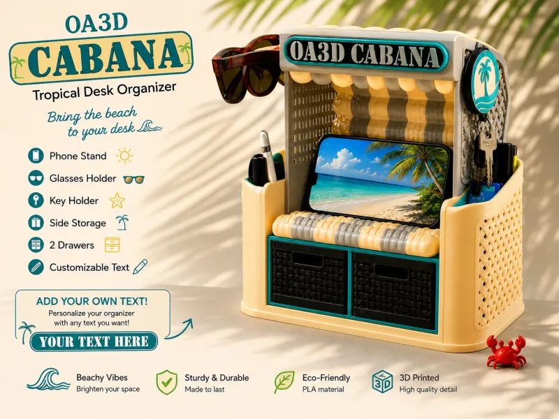 OA3D ORGANIZADOR DE ESCRITORIO CABAÑA
