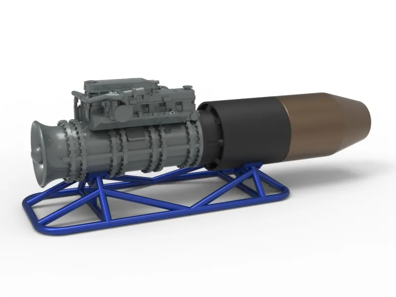 Jet engine on the frame Scale 1:25