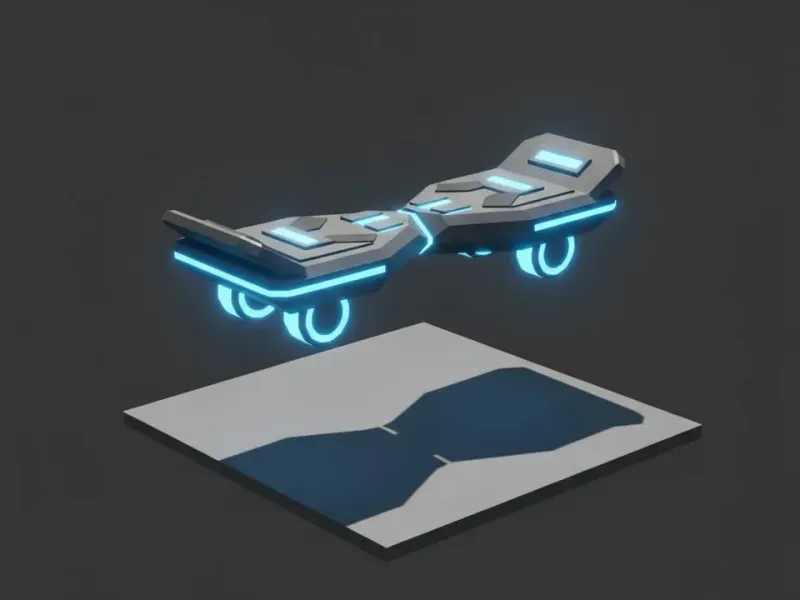Hoverboard Low Poly