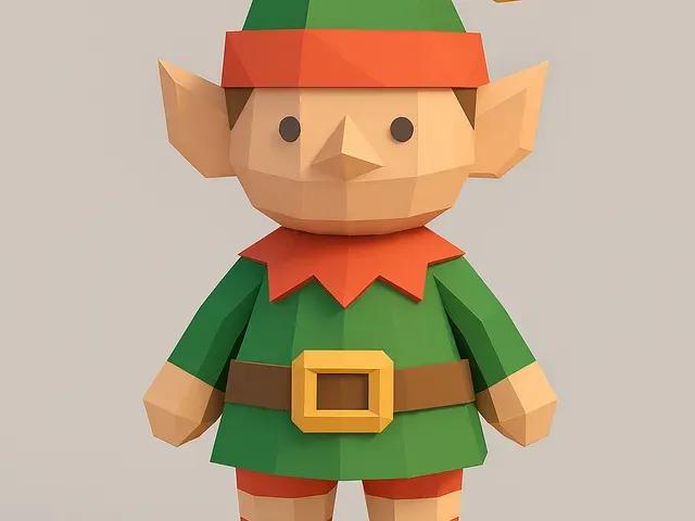 Low Poly Elf 3D Model