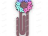 Paperclip sunflower wrap - bookmark-0