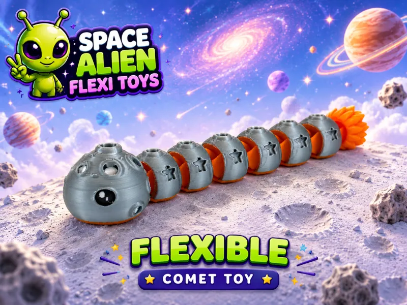Articulated flexi toy - Comet toy