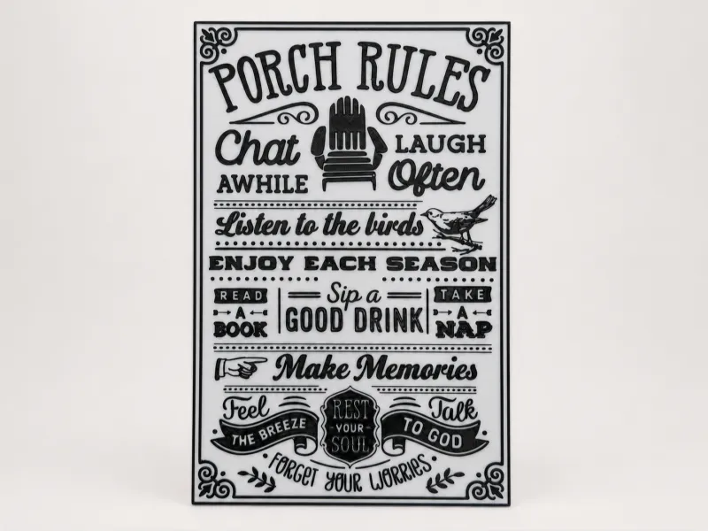 Porch Rules Sign