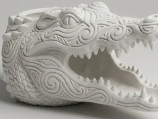 Krokodil Kopf, Hexa Design - Behälter