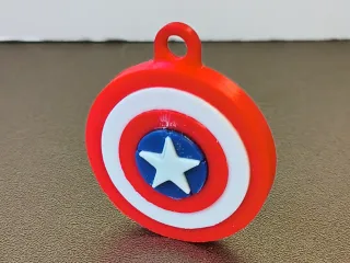 Captain America Shield Keychain - Multipart, no CFS needed