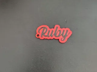 Ruby keychain - llavero