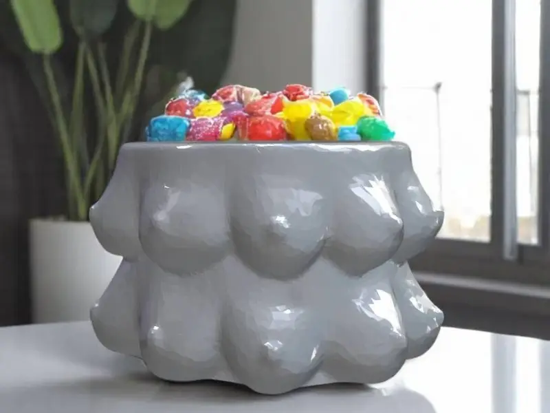 Blooming Breasts Bowl 2c - 3D Printable Bowl