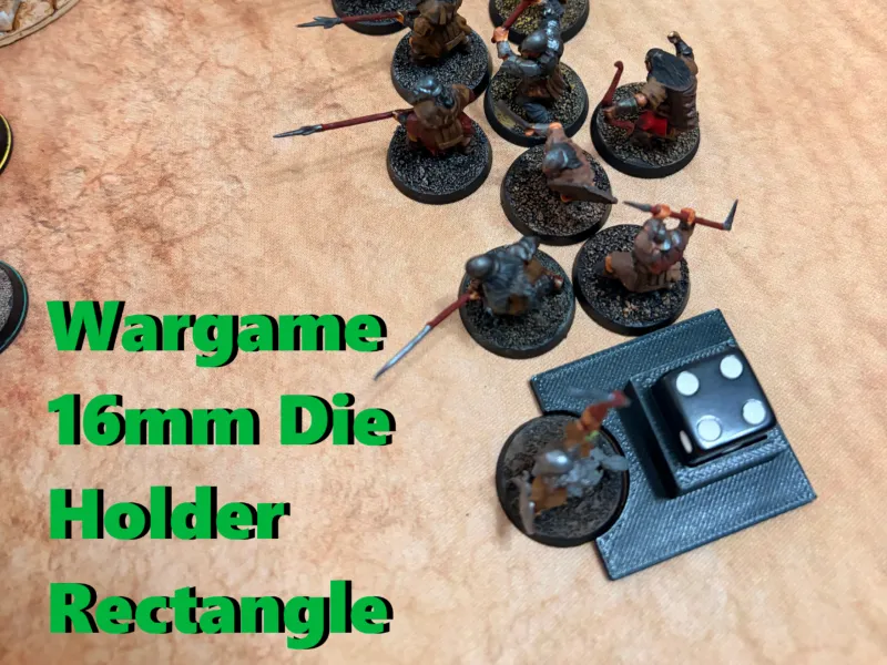 Wargame 16mm Die Holder Rectangle