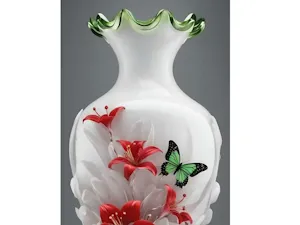 Emerald Butterfly Vase
