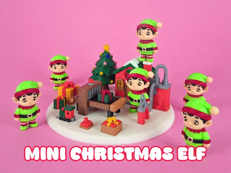 Baby Christmas Elf & Diorama kit – Adorable, Poseable