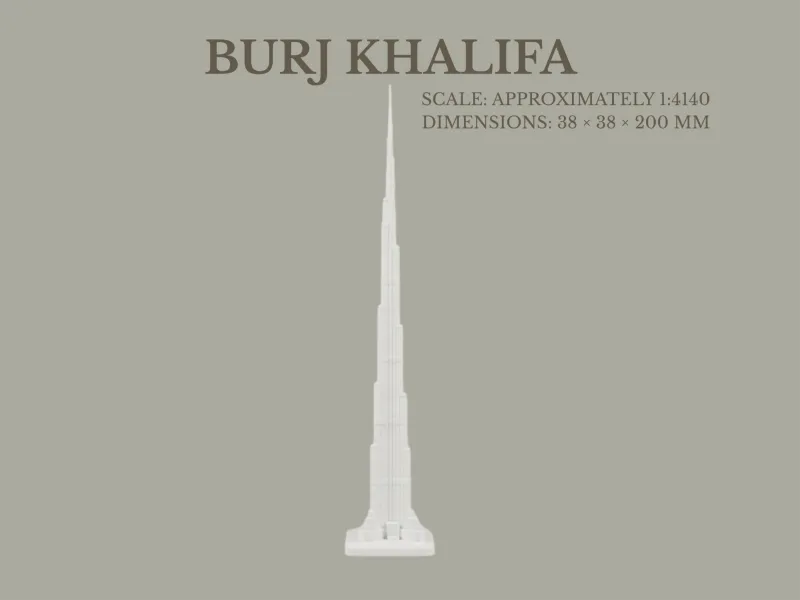 Burj Khalifa – 1:4140 Scale 3D Model