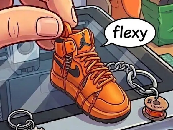 keychain nike flexy jordan