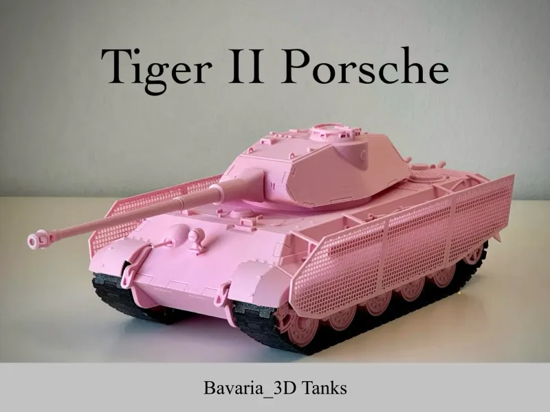 ティーガーII ポルシェ砲塔 メッシュサイドスカート付き 1/35