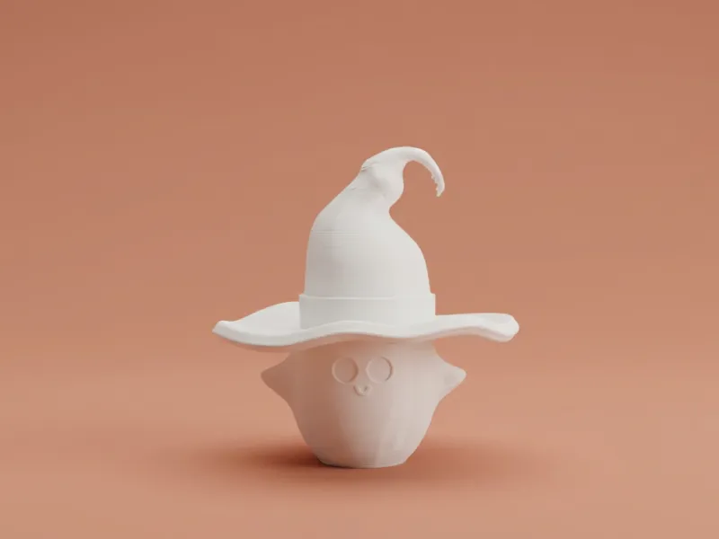Fantasma Bruxa Fofo – Estatueta de Halloween