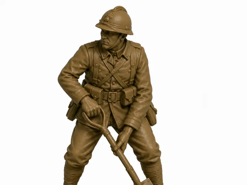 Französischer Soldat 1940 WW2 18 & 40 mm Tabletop-Spiel Pionier